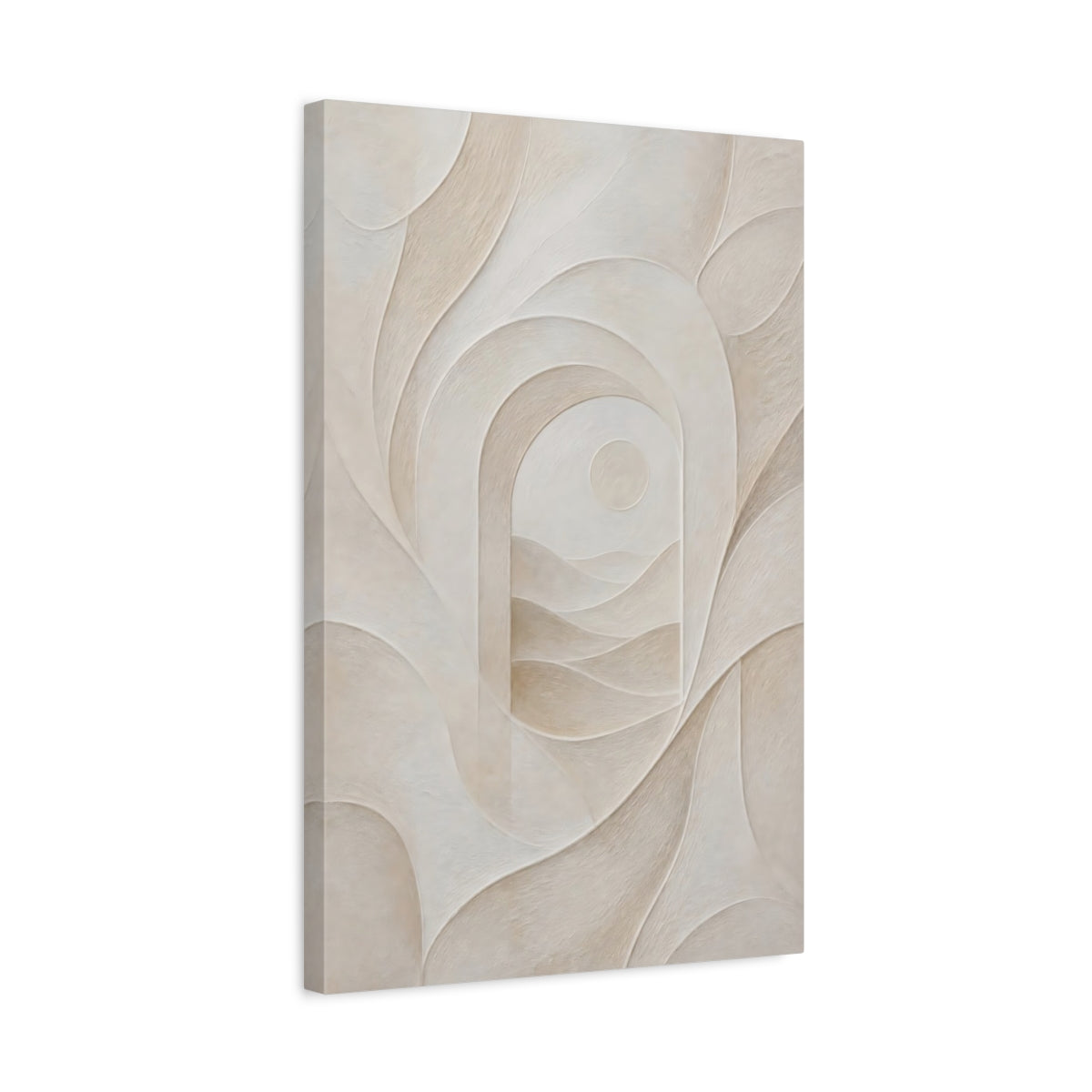 Side Mockup 3. Hidden Abstract Arch Portal shown as canvas print