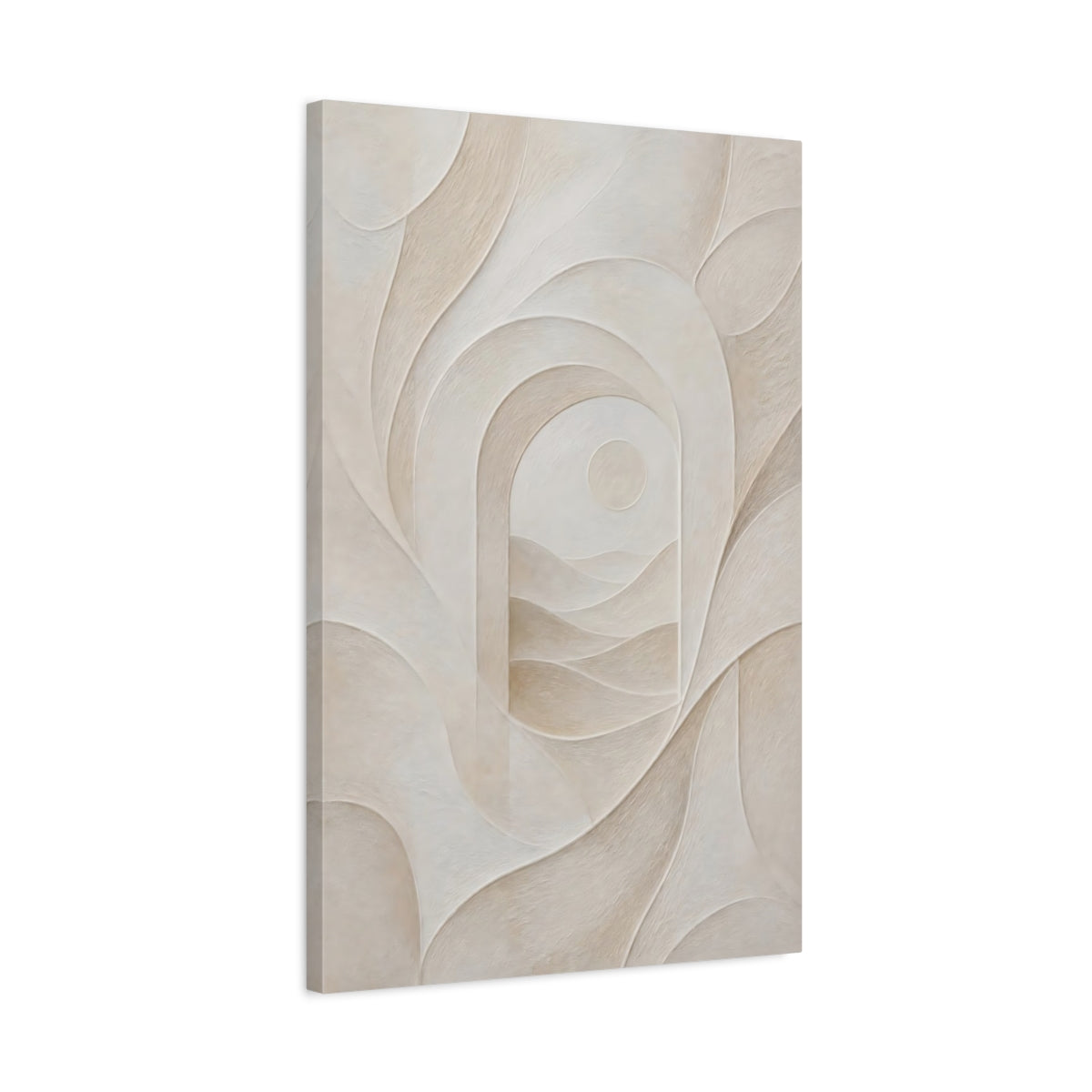 Side Mockup 2. Hidden Abstract Arch Portal shown as canvas print