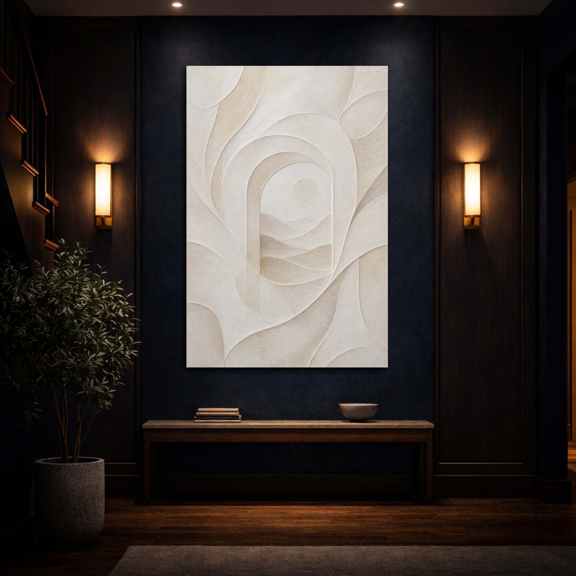 Mockup 4. Hidden Abstract Arch Portal shown as canvas print