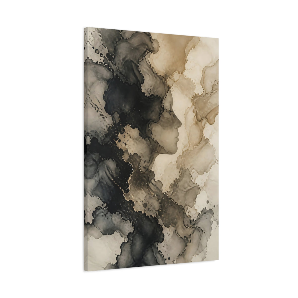 Main Mockup. Hidden Abstract Profile shown as canvas print