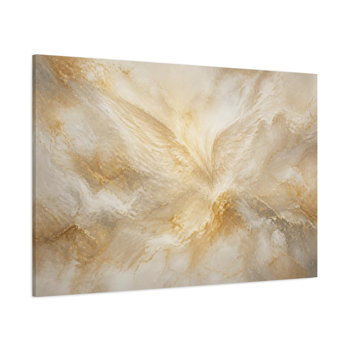 Side Mockup 1. Hidden Angel Wing shown as canvas print