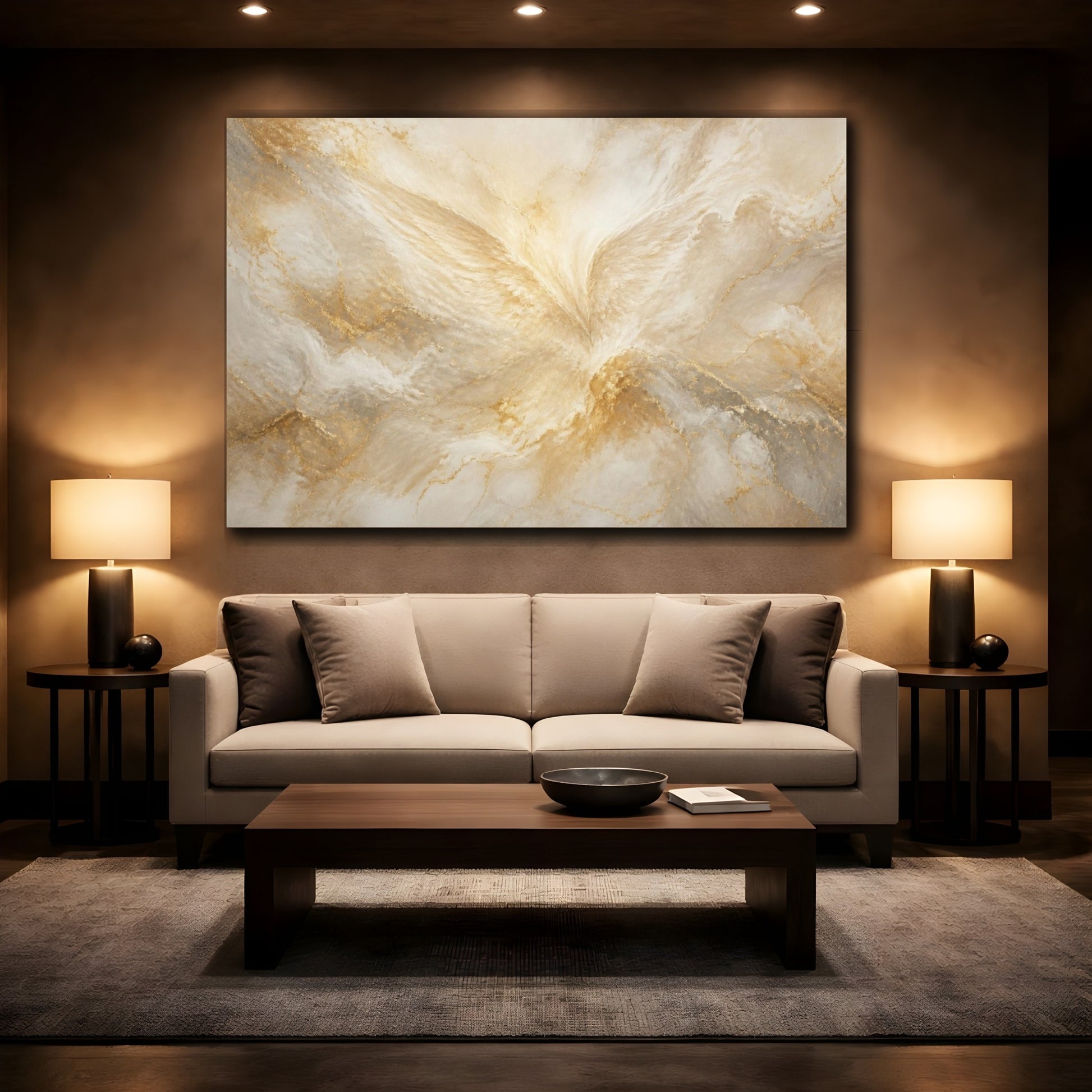 Mockup 2. Hidden Angel Wing shown as canvas print