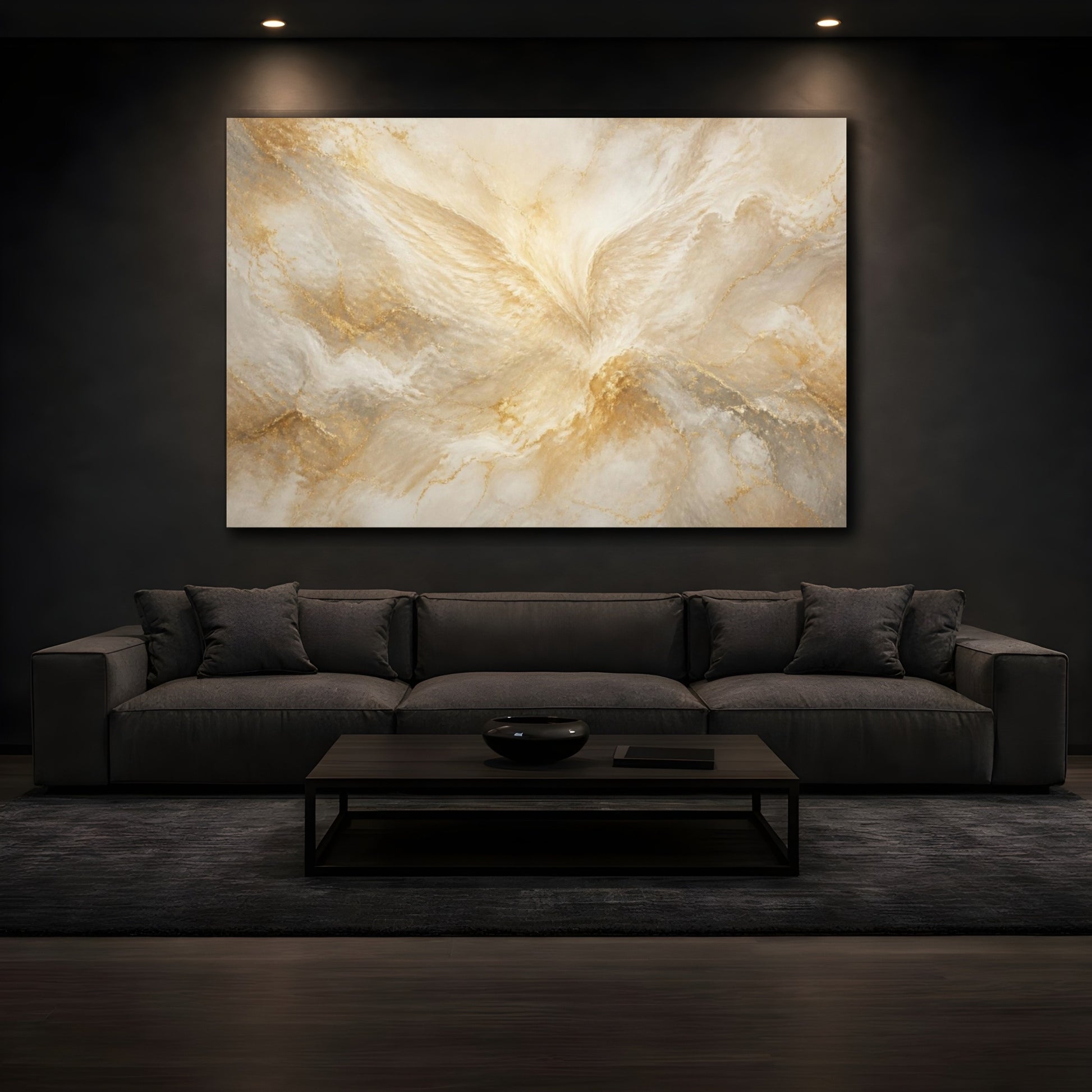 Mockup 3. Hidden Angel Wing shown as canvas print