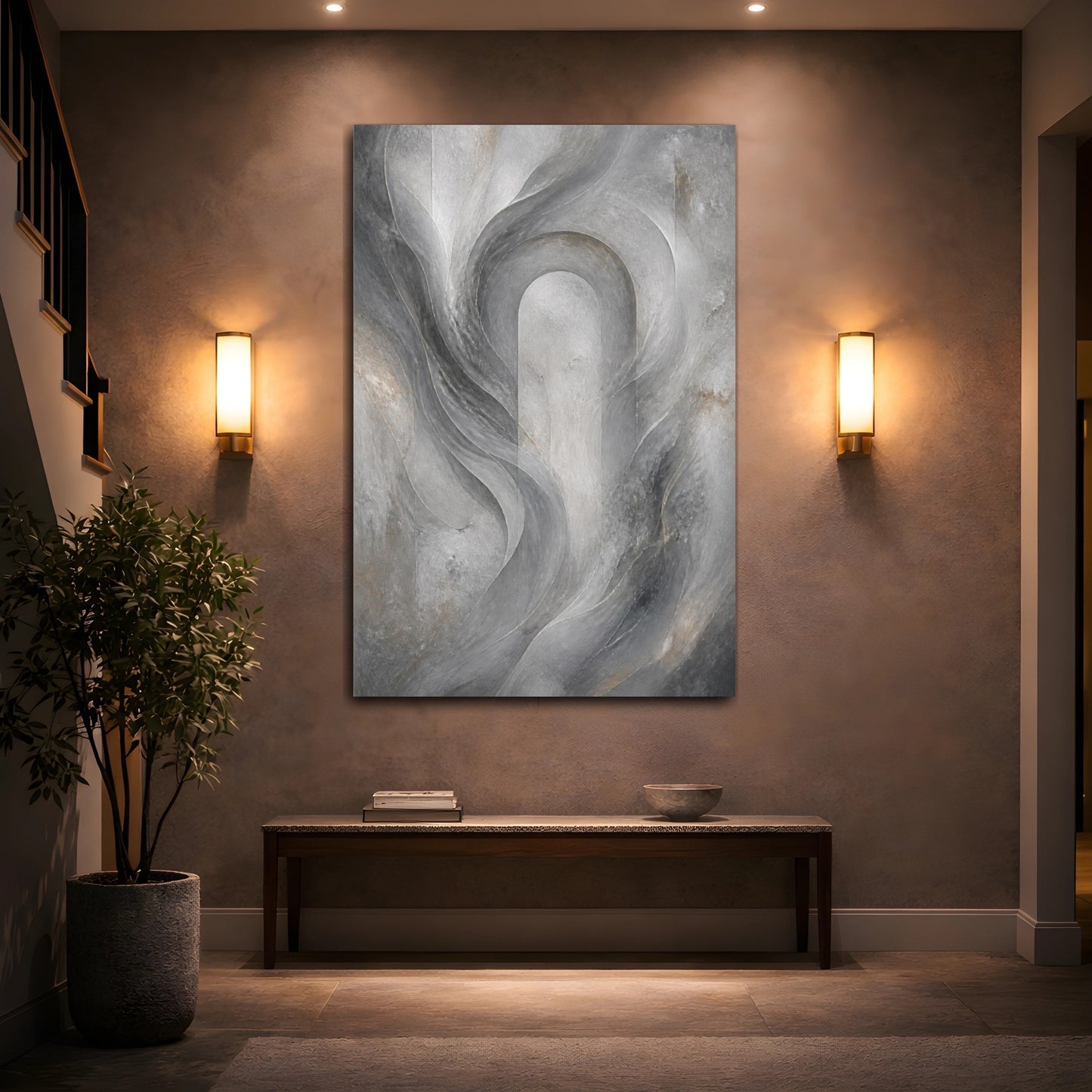 Mockup 2. Hidden Arch Flow shown as canvas print