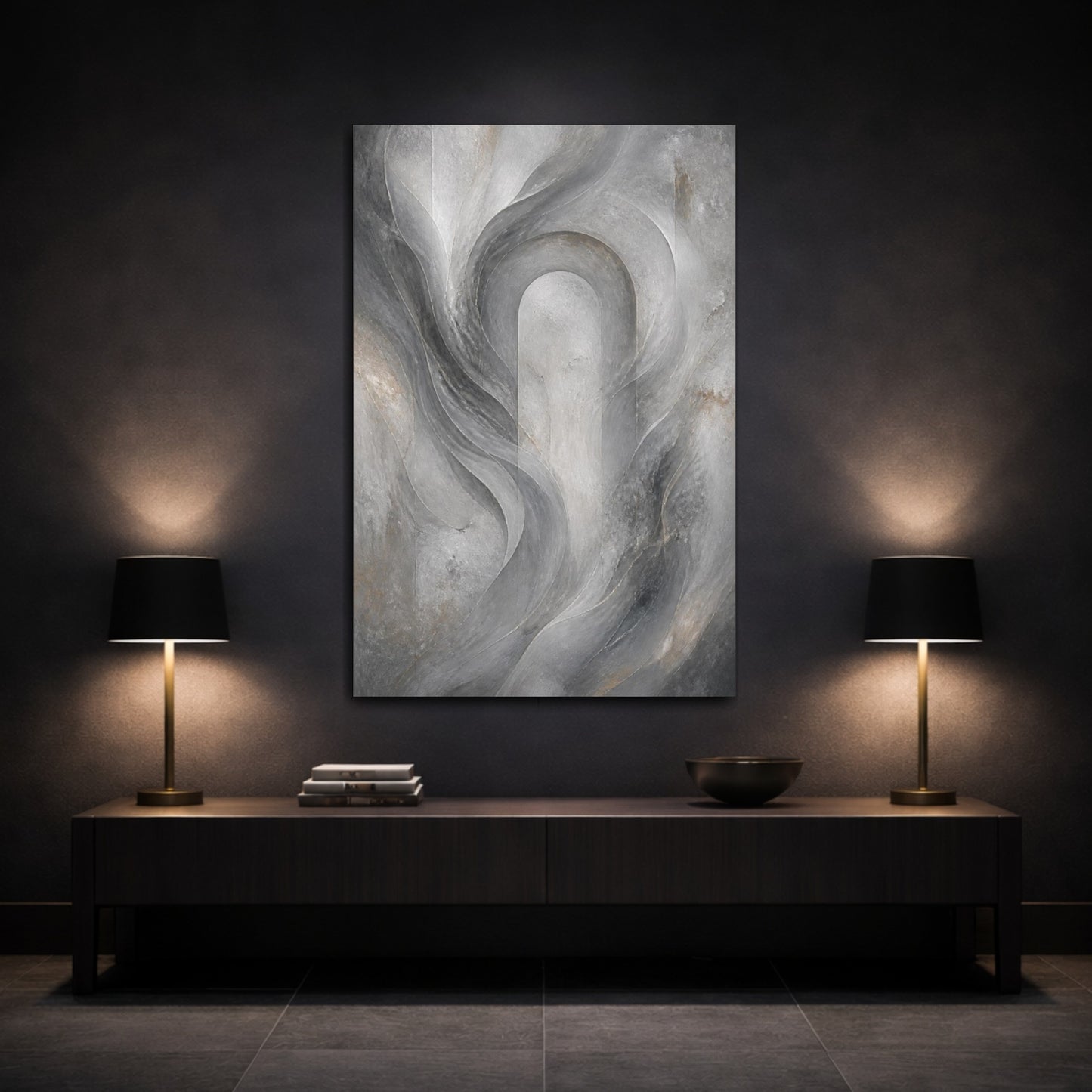 Mockup 3. Hidden Arch Flow shown as canvas print