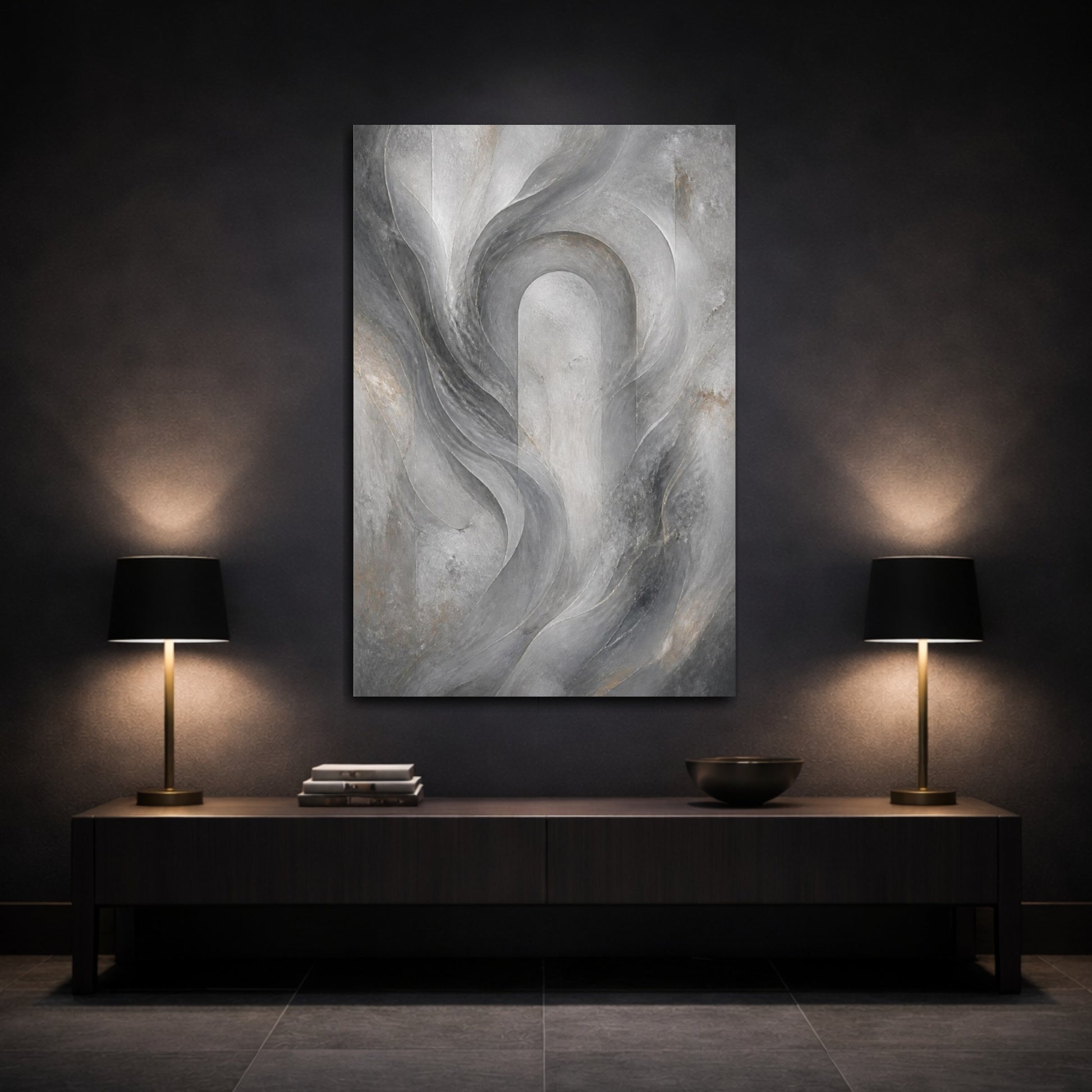Mockup 3. Hidden Arch Flow shown as canvas print