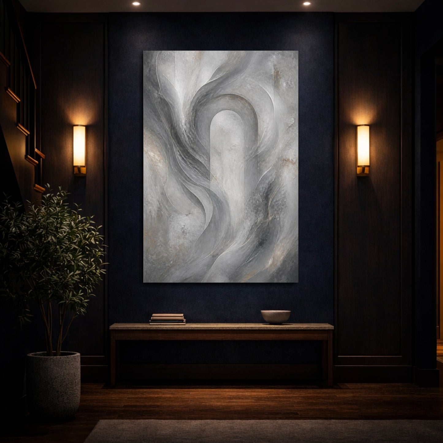 Mockup 4. Hidden Arch Flow shown as canvas print