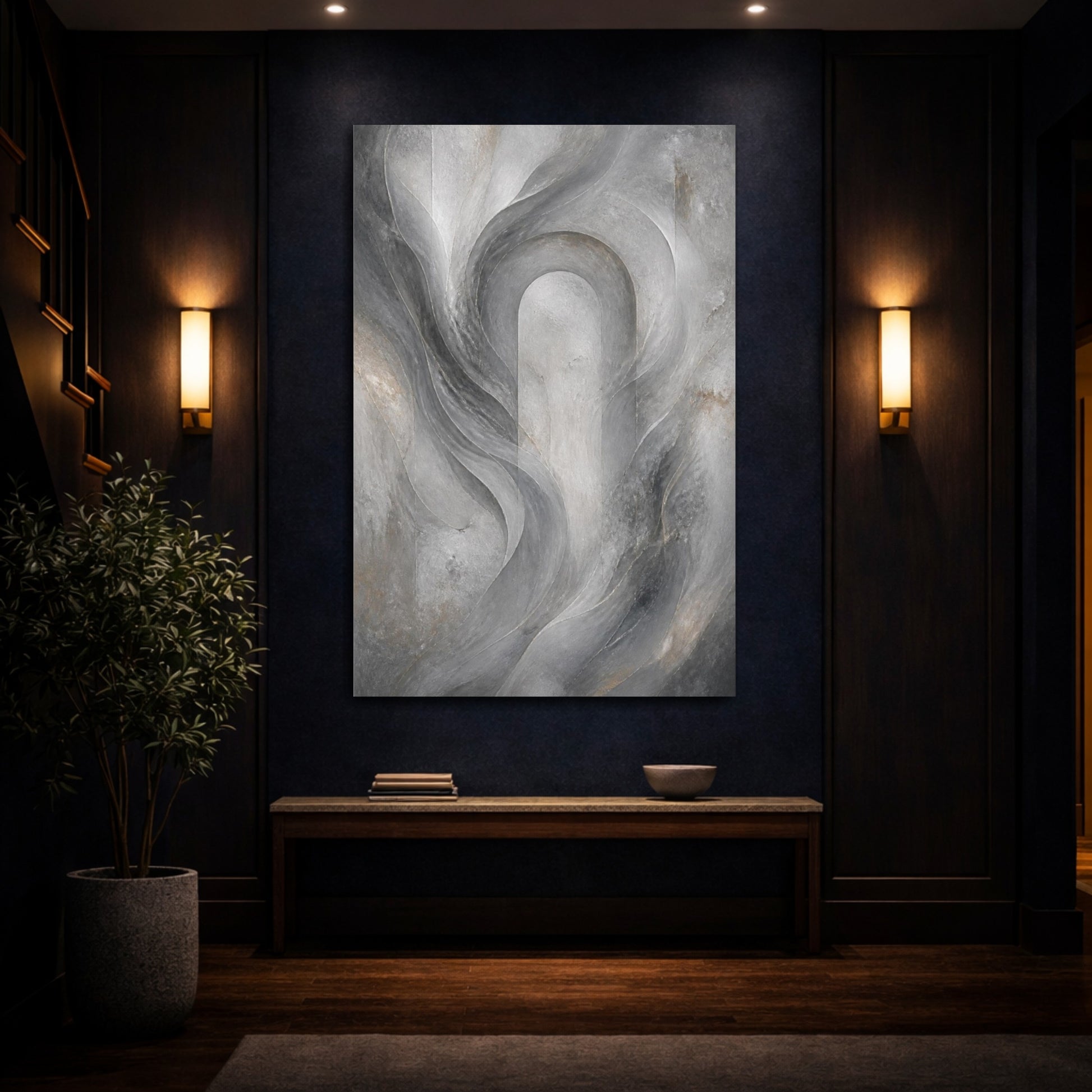 Mockup 4. Hidden Arch Flow shown as canvas print