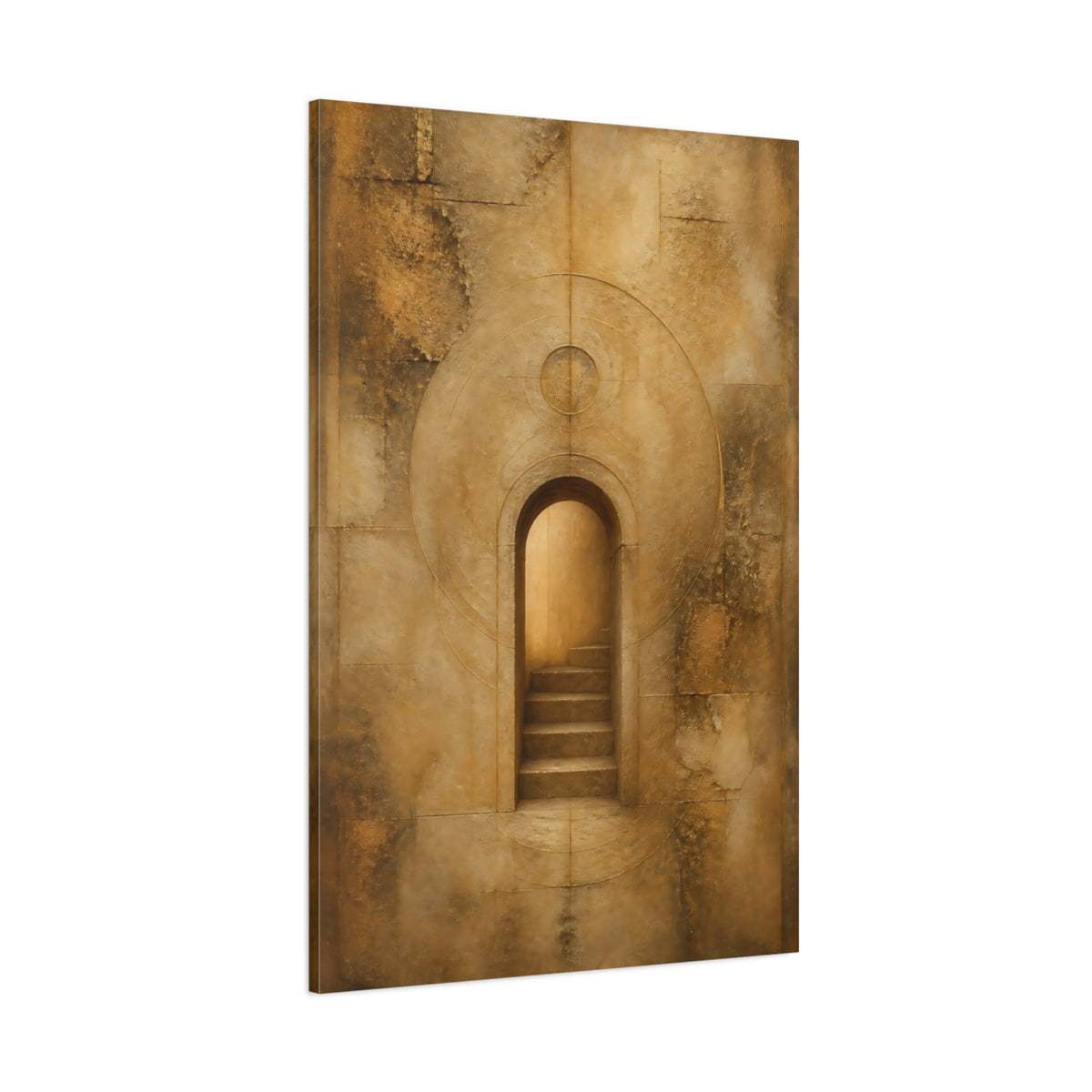 Side Mockup 1. Hidden Arched Passage shown as canvas print