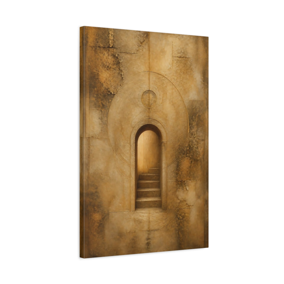 Side Mockup 2. Hidden Arched Passage shown as canvas print