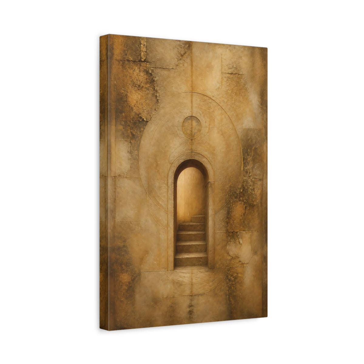 Side Mockup 4. Hidden Arched Passage shown as canvas print