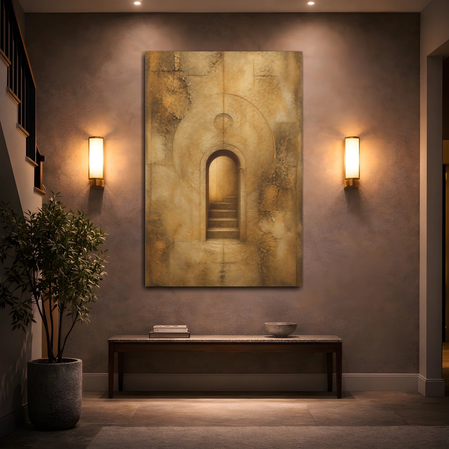 Mockup 2. Hidden Arched Passage shown as canvas print