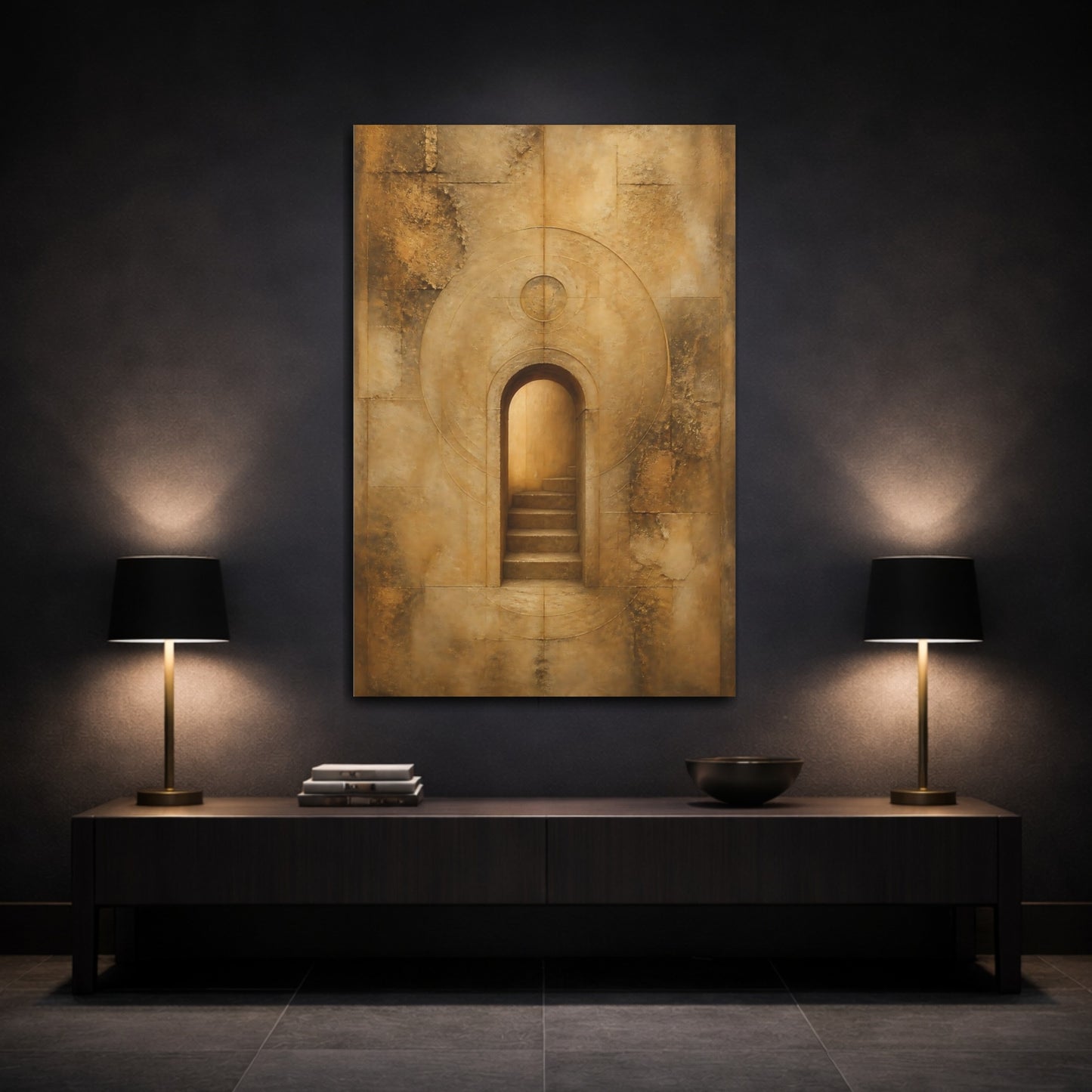 Mockup 3. Hidden Arched Passage shown as canvas print