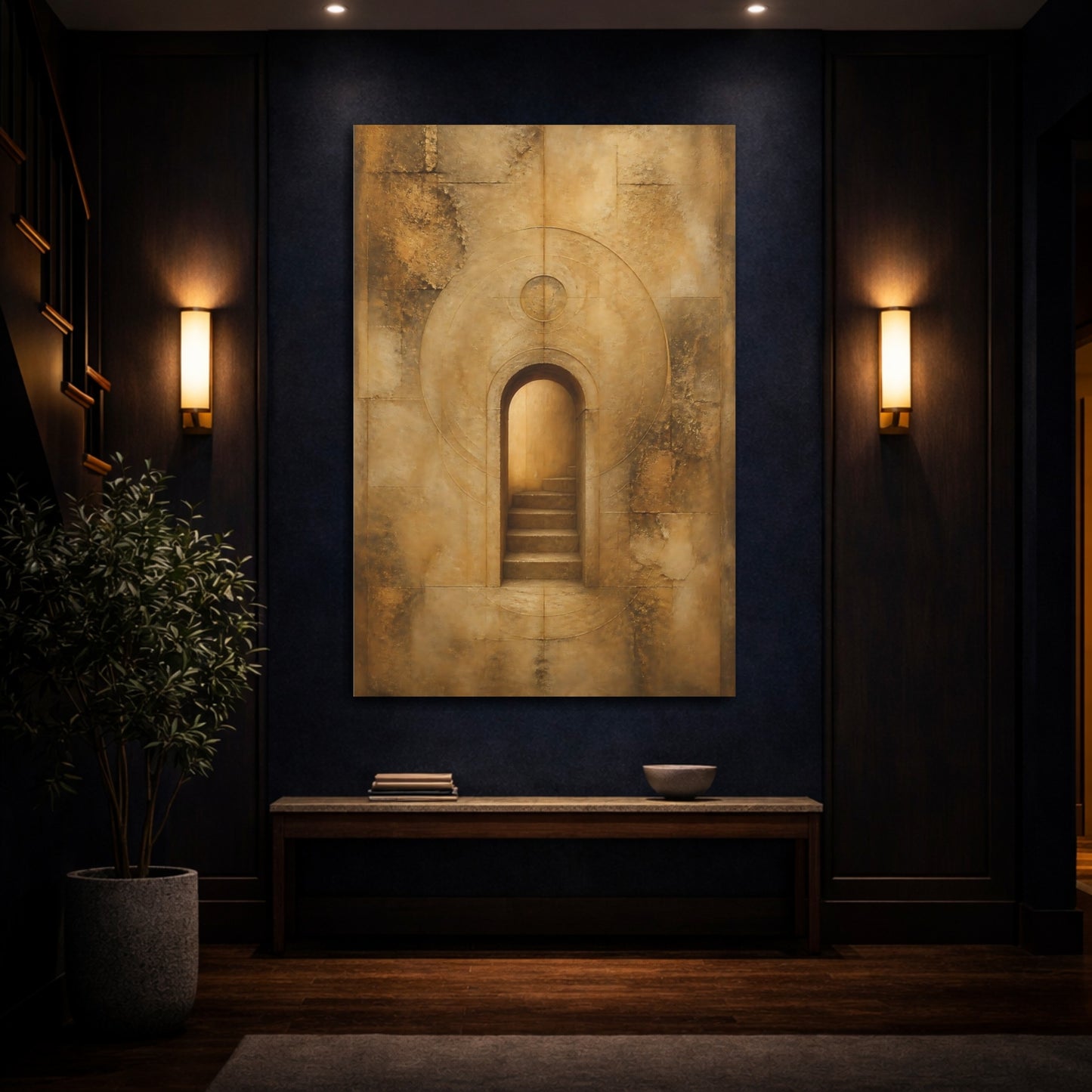 Mockup 4. Hidden Arched Passage shown as canvas print