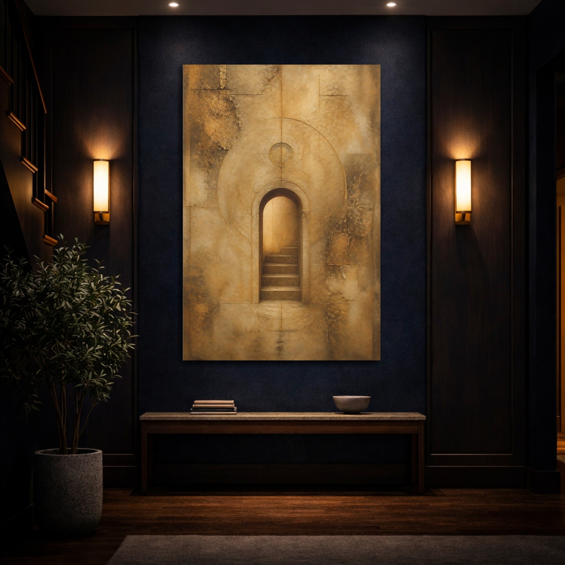 Mockup 4. Hidden Arched Passage shown as canvas print