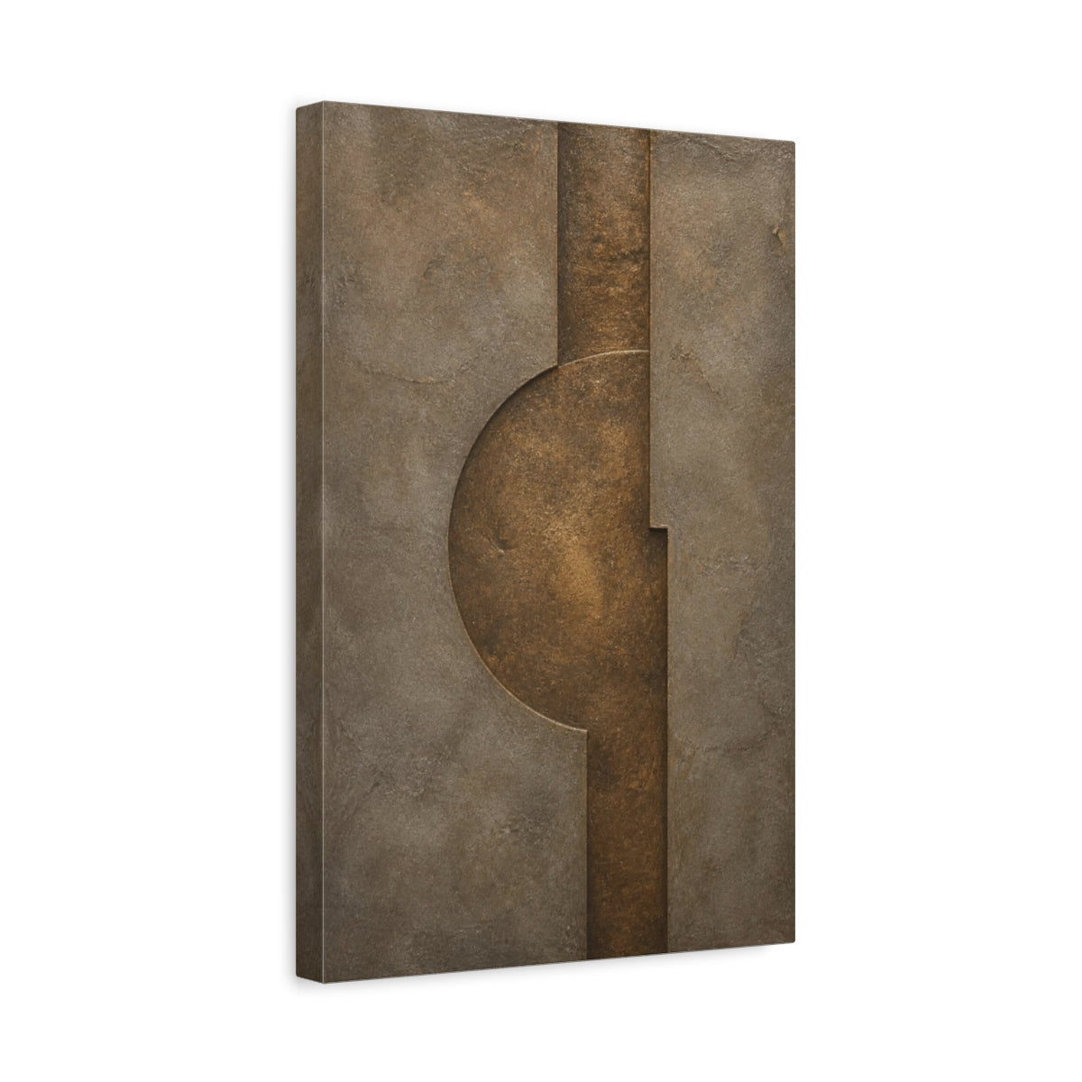 Side Mockup 4. Hidden Bronze Circle shown as canvas print