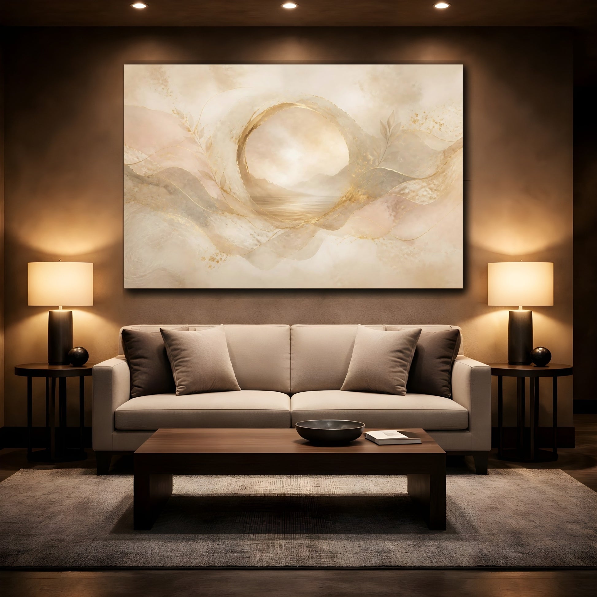Mockup 2. Hidden Calm Portal shown as canvas print