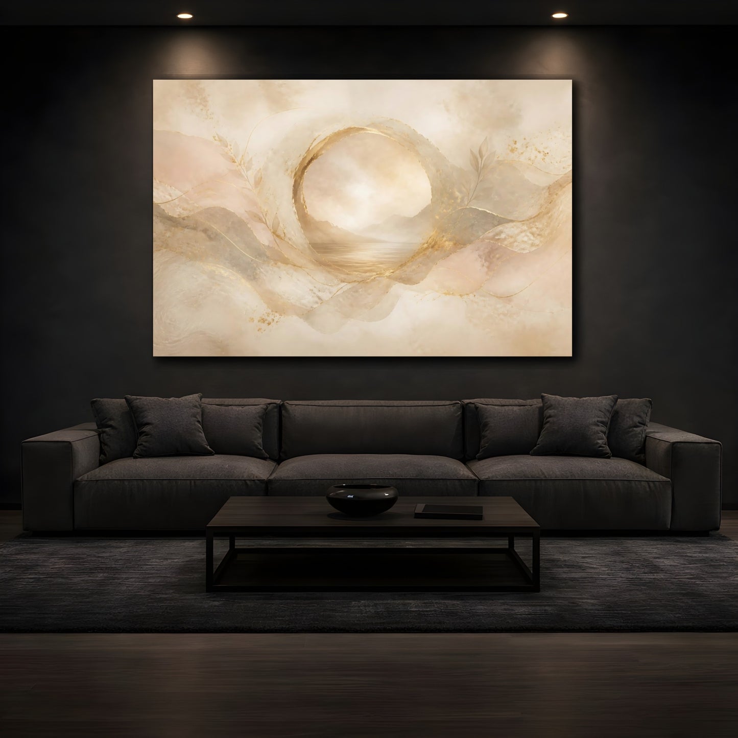 Mockup 3. Hidden Calm Portal shown as canvas print