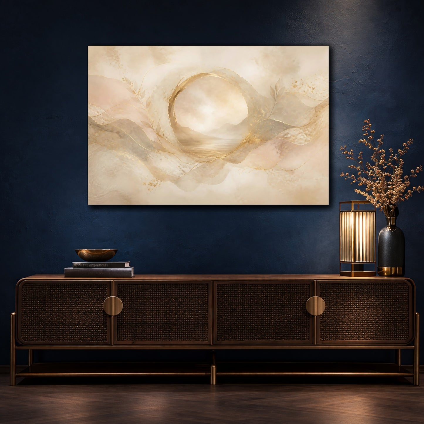 Mockup 4. Hidden Calm Portal shown as canvas print