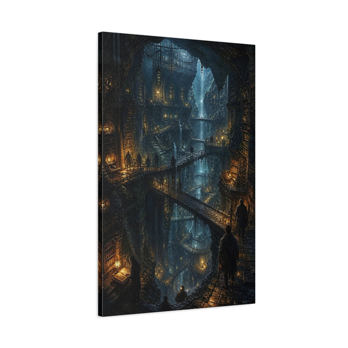 Main Mockup. Hidden Cavern Library shown as canvas print