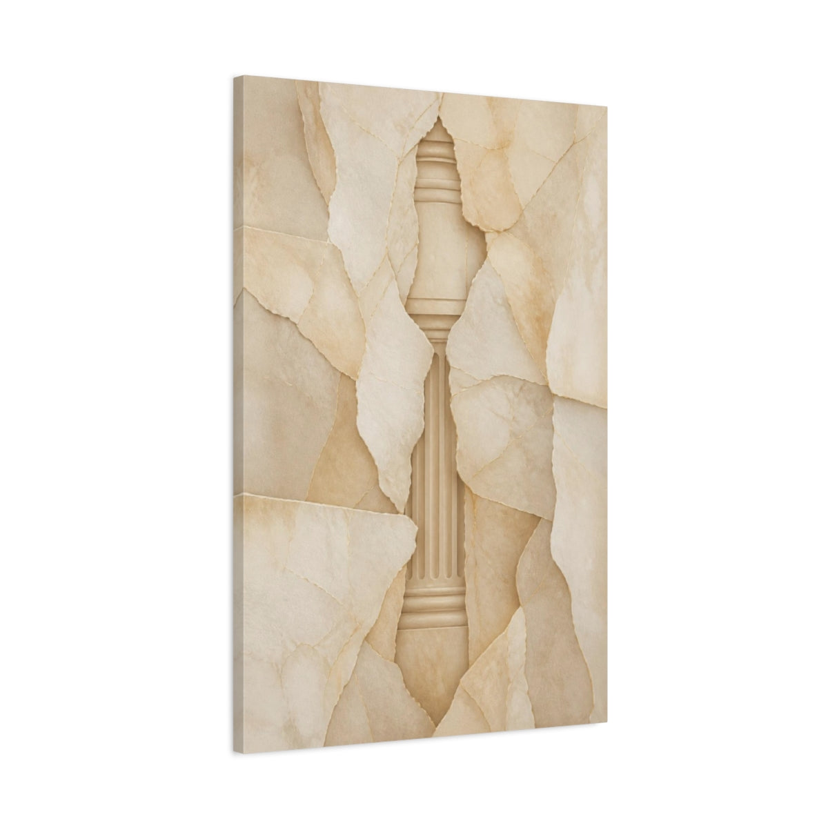 Main Mockup. Hidden Column Abstract shown as canvas print