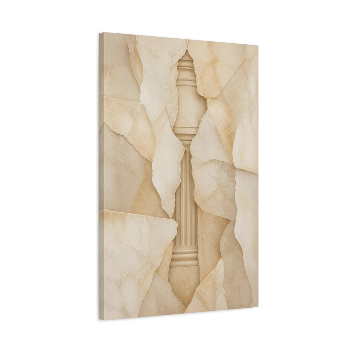 Side Mockup 2. Hidden Column Abstract shown as canvas print
