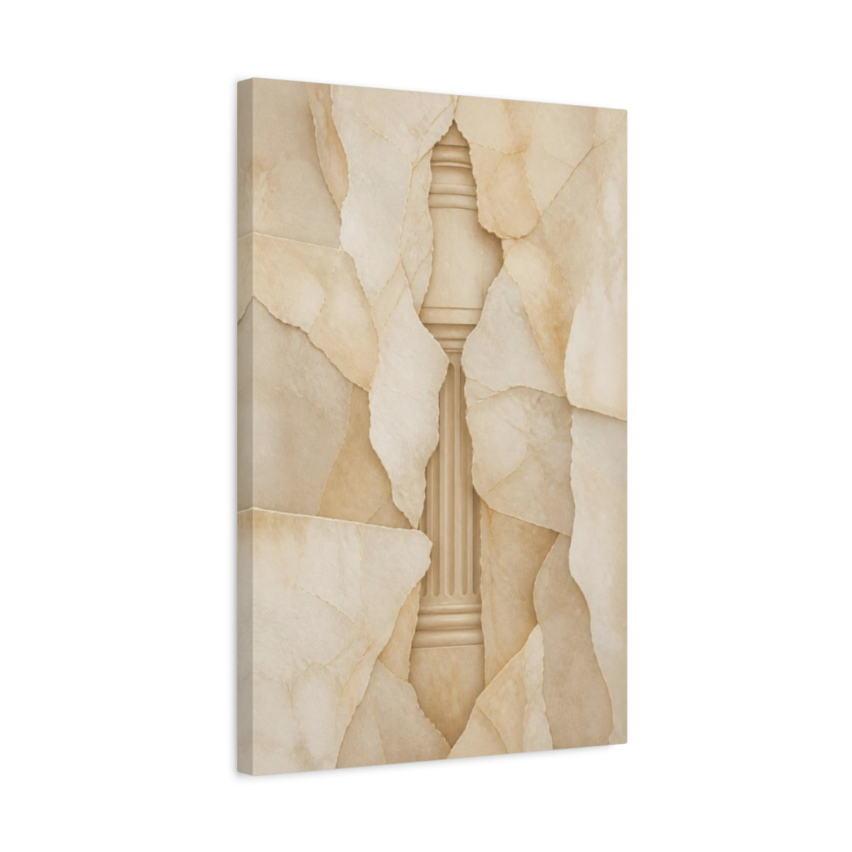 Side Mockup 3. Hidden Column Abstract shown as canvas print