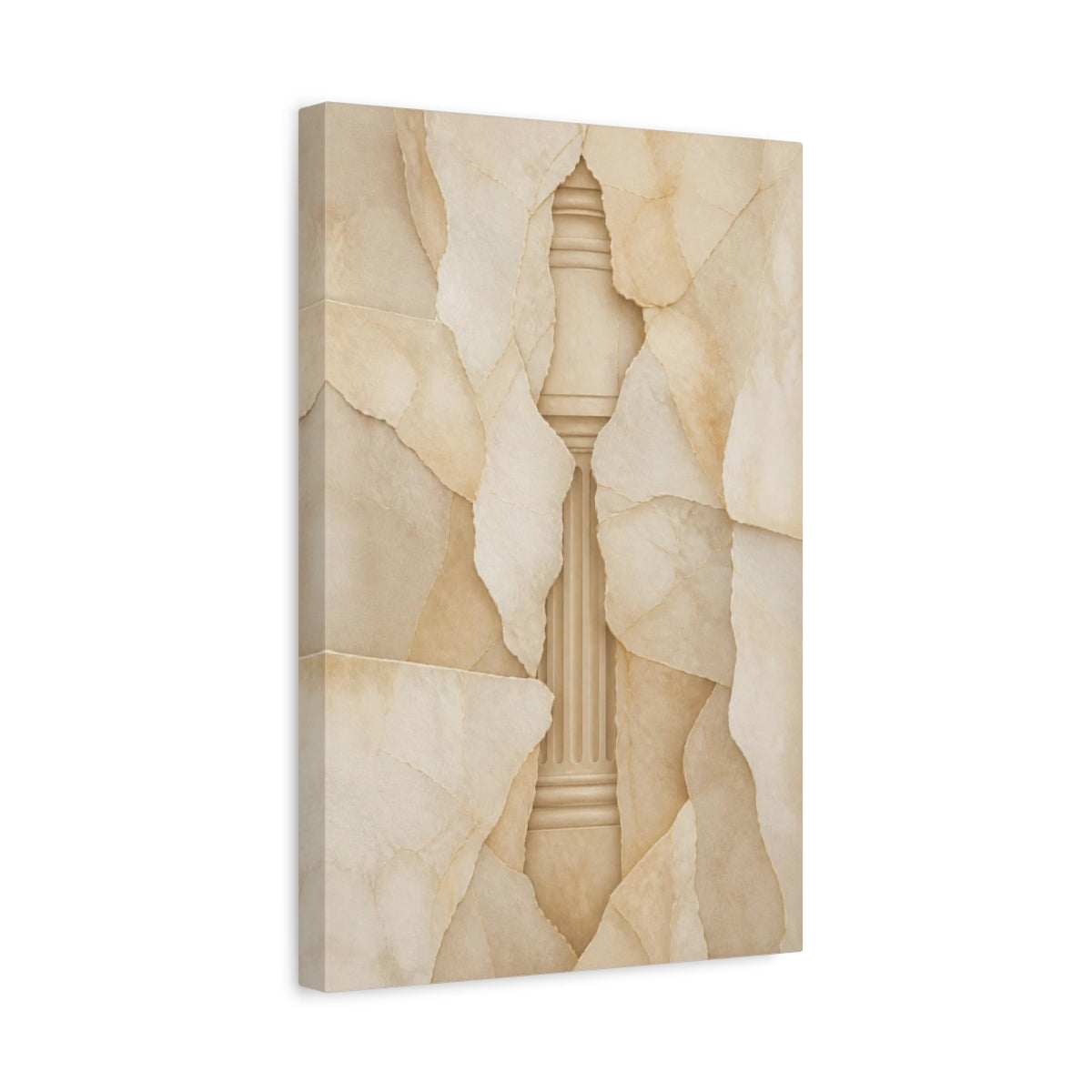 Side Mockup 4. Hidden Column Abstract shown as canvas print