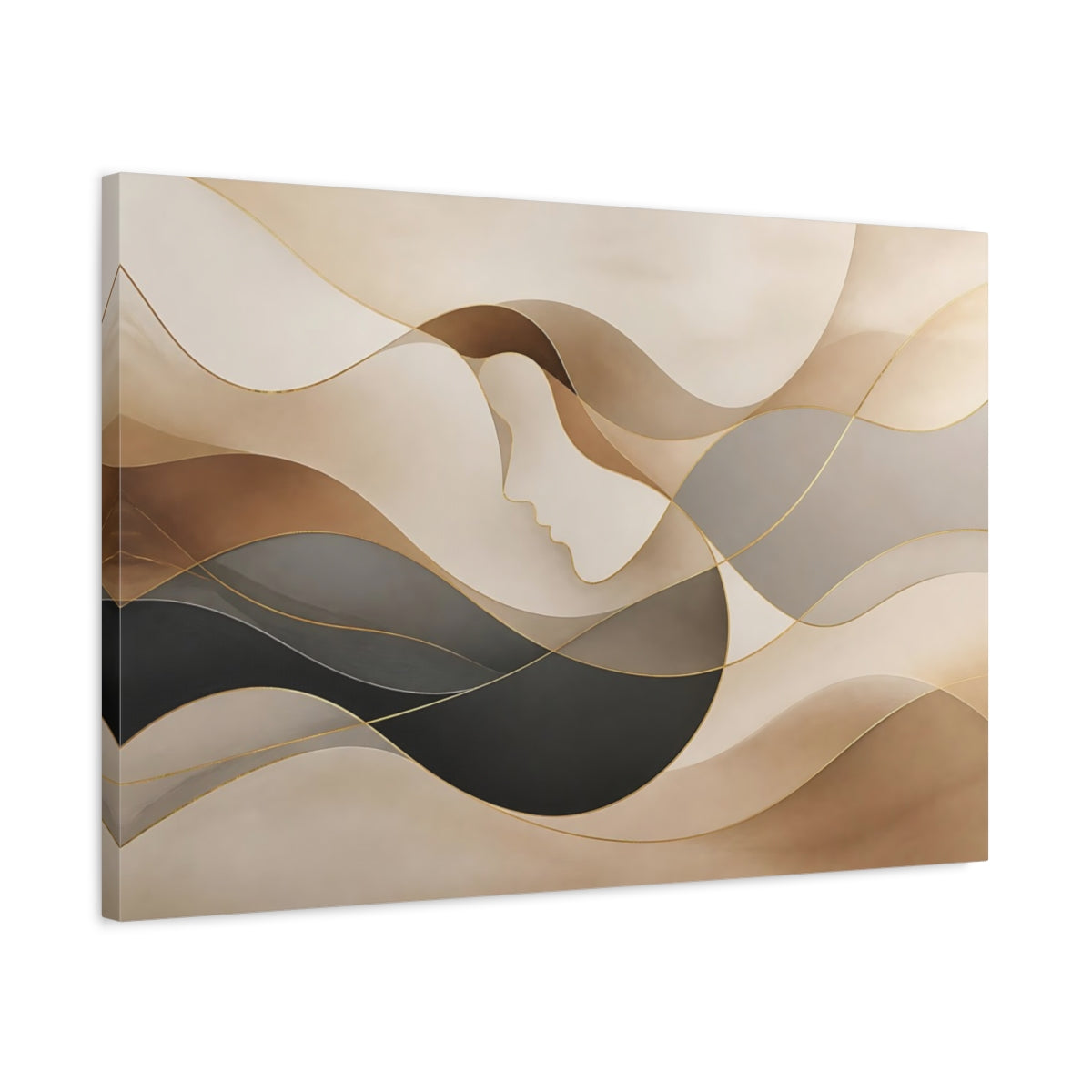 Side Mockup 2. Hidden Face Curve shown as canvas print