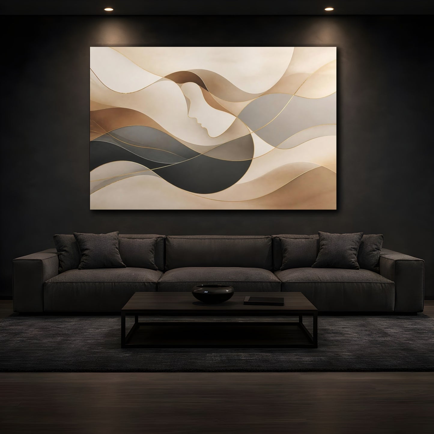 Mockup 3. Hidden Face Curve shown as canvas print