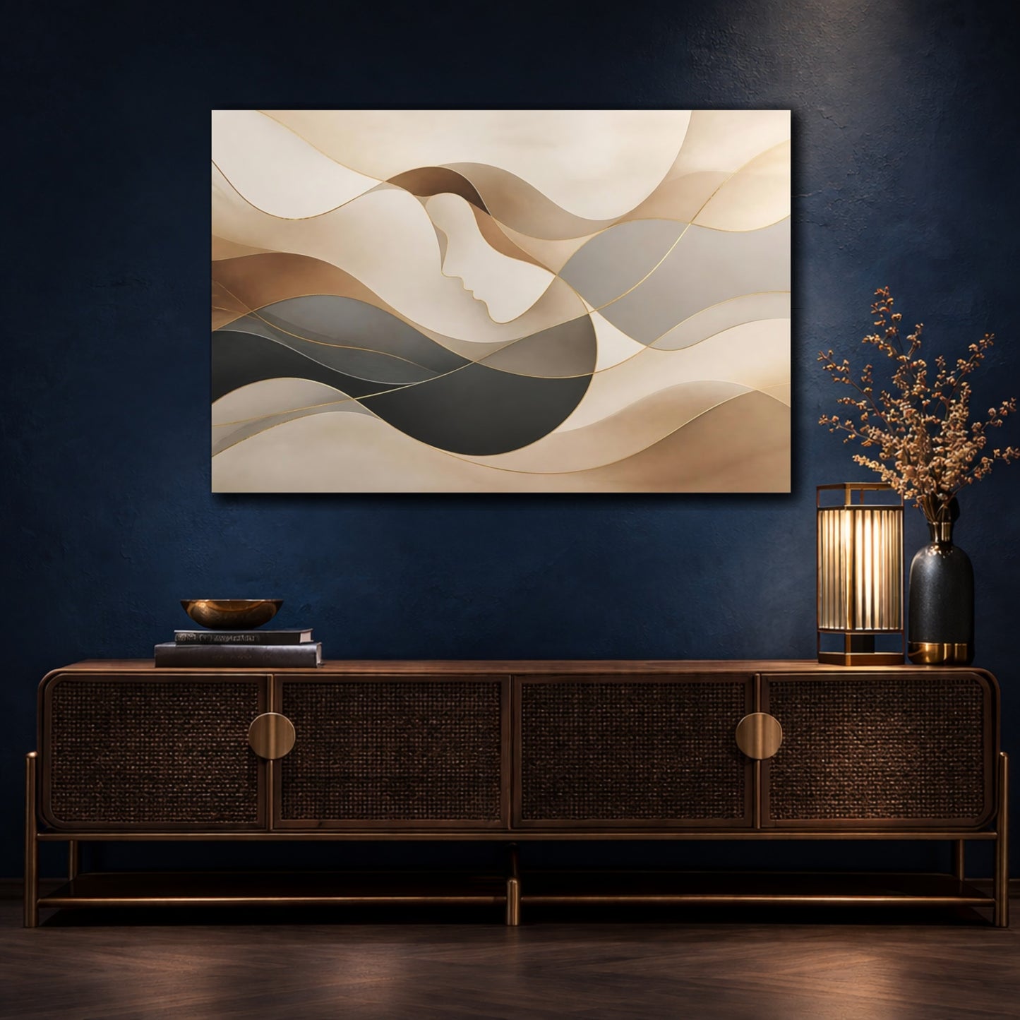 Mockup 4. Hidden Face Curve shown as canvas print