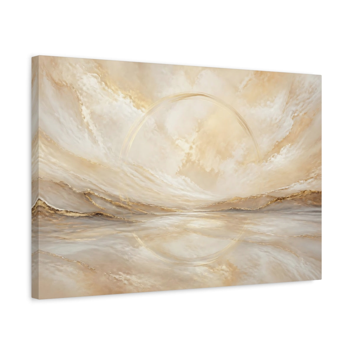 Side Mockup 3. Hidden Floating Ring shown as canvas print