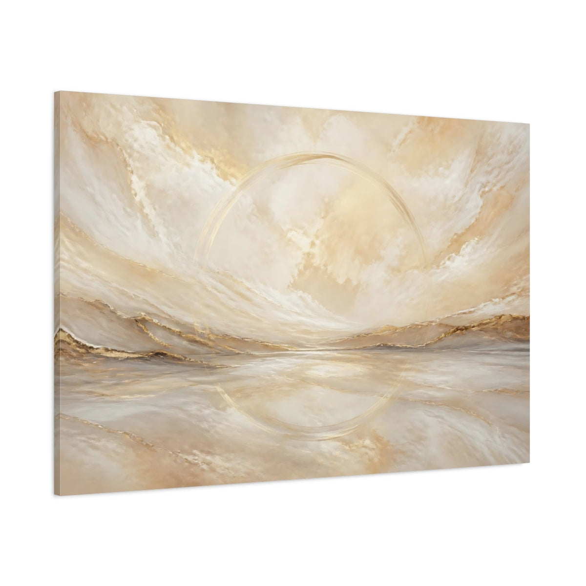 Side Mockup 1. Hidden Floating Ring shown as canvas print