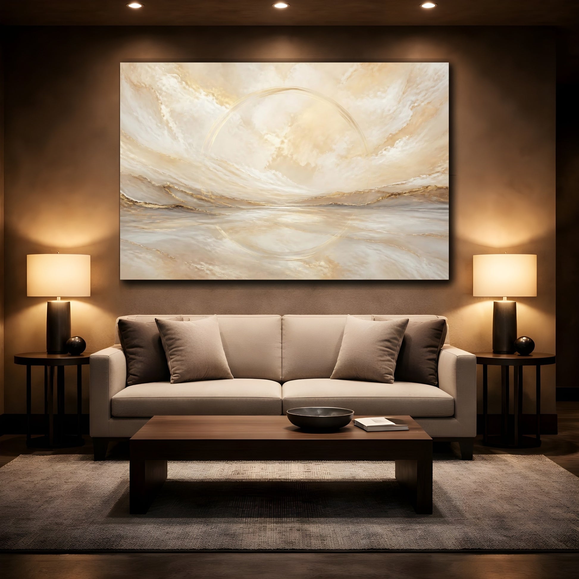 Mockup 2. Hidden Floating Ring shown as canvas print