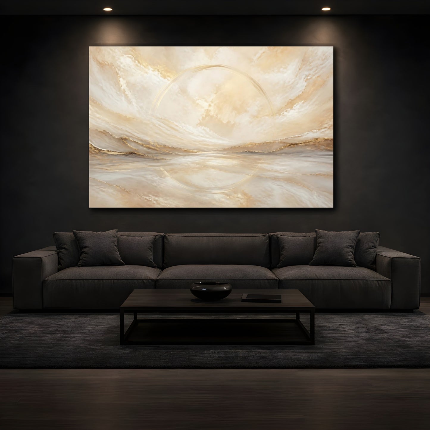 Mockup 3. Hidden Floating Ring shown as canvas print