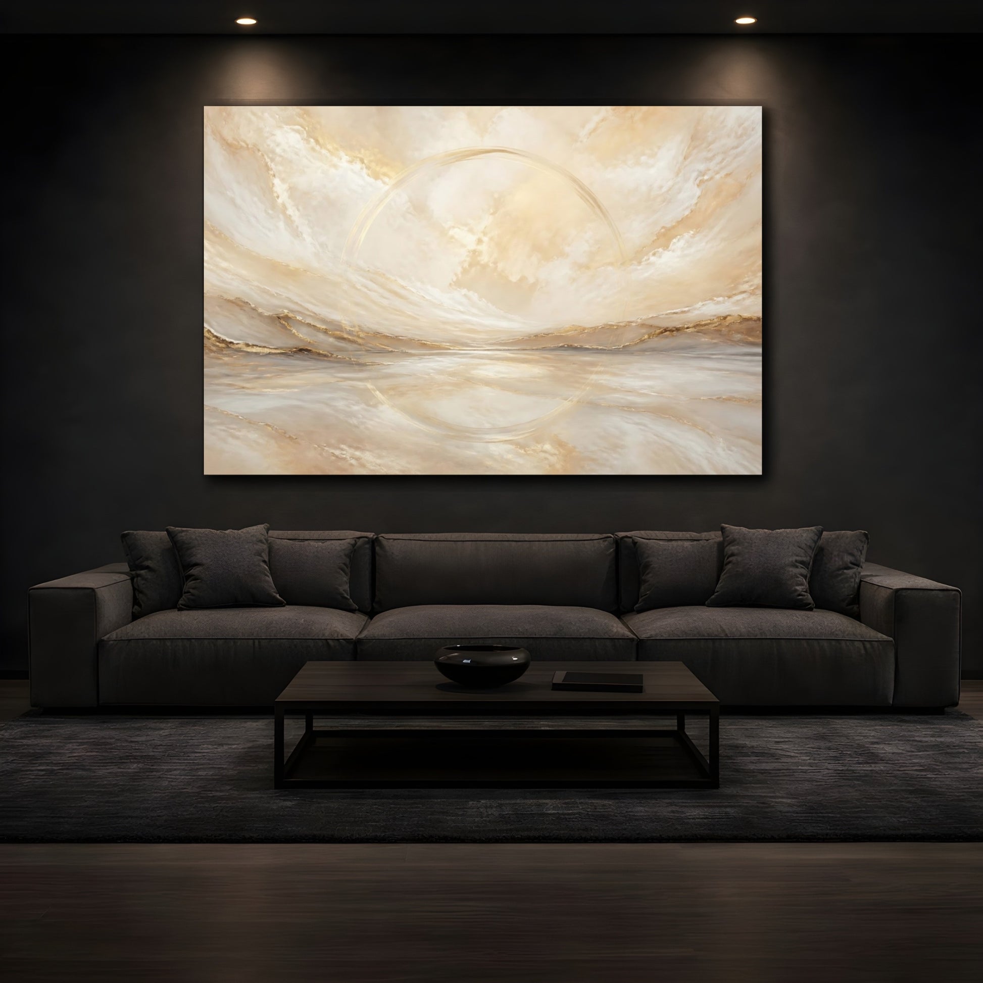 Mockup 3. Hidden Floating Ring shown as canvas print