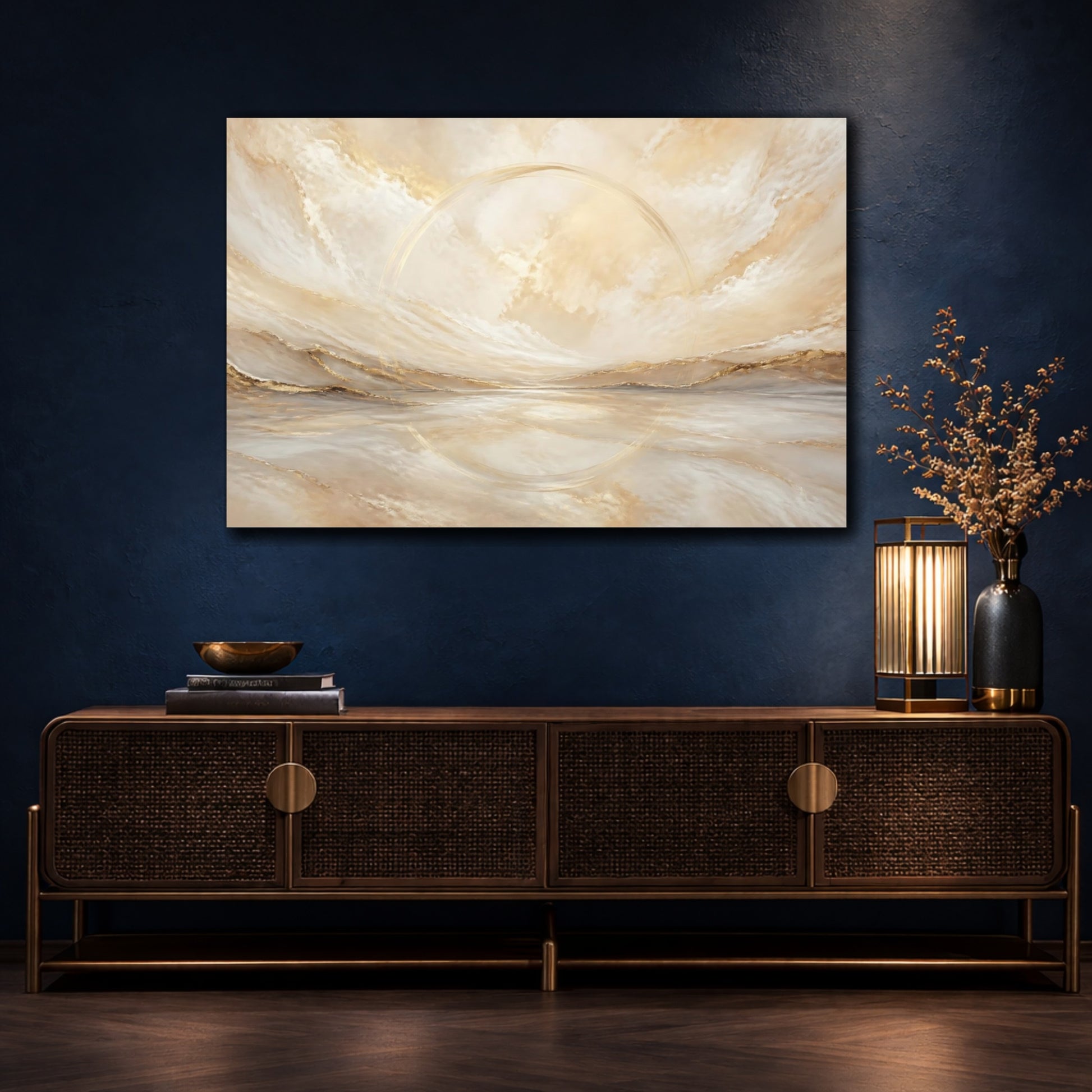 Mockup 4. Hidden Floating Ring shown as canvas print