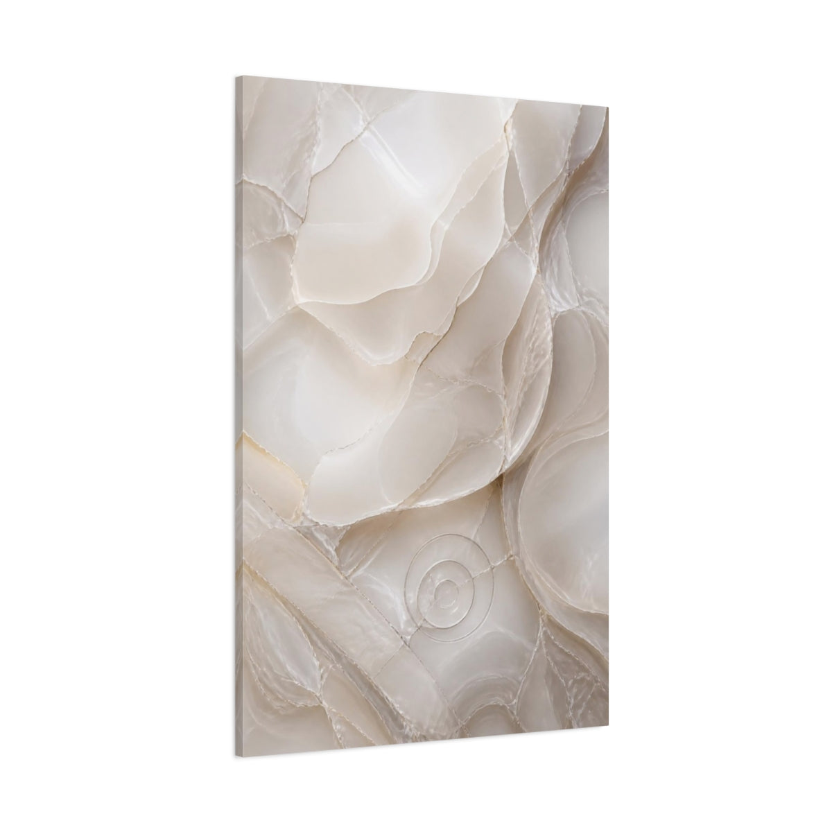 Side Mockup 1. Hidden Glassy Layers shown as canvas print
