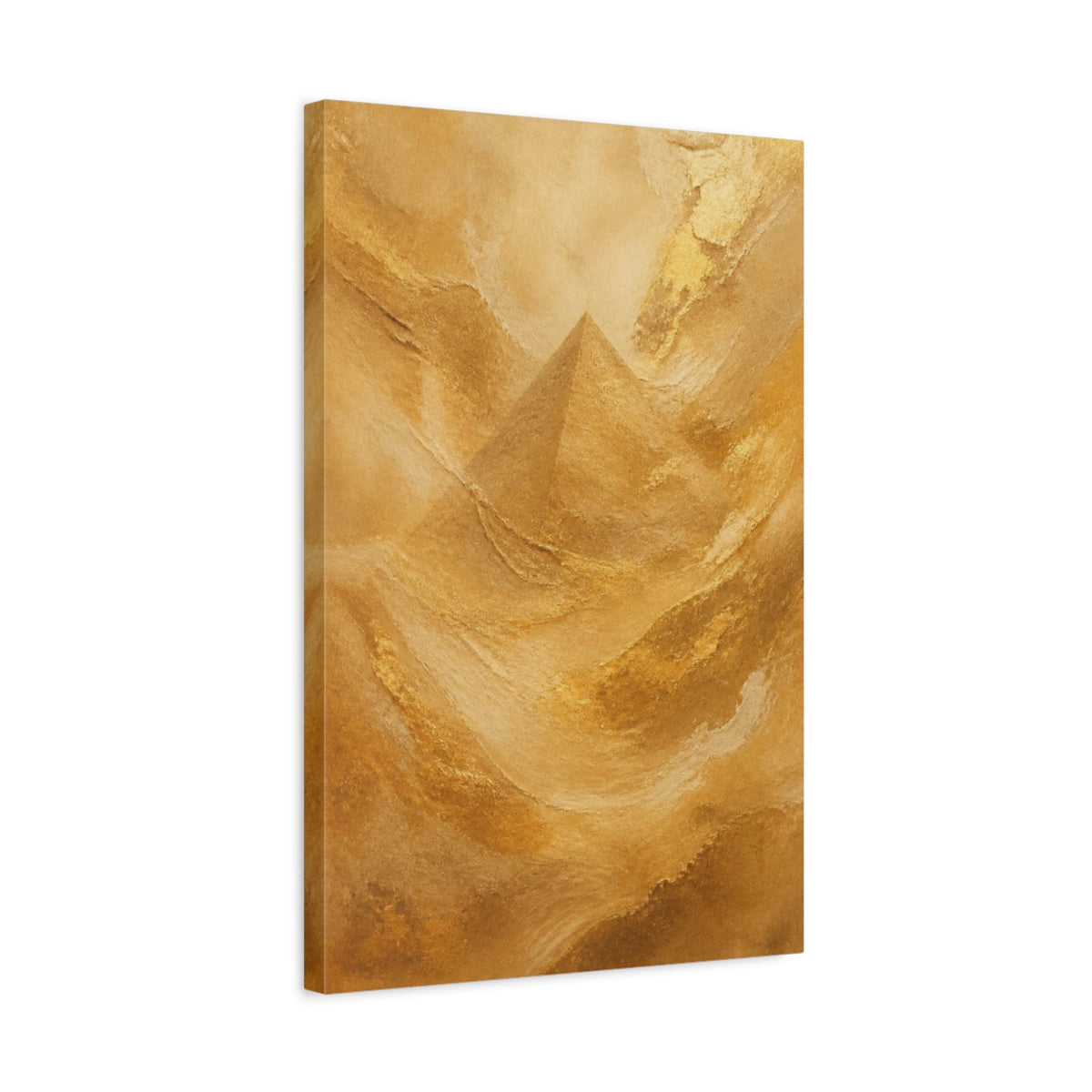 Side Mockup 3. Hidden Gold Pyramid shown as canvas print