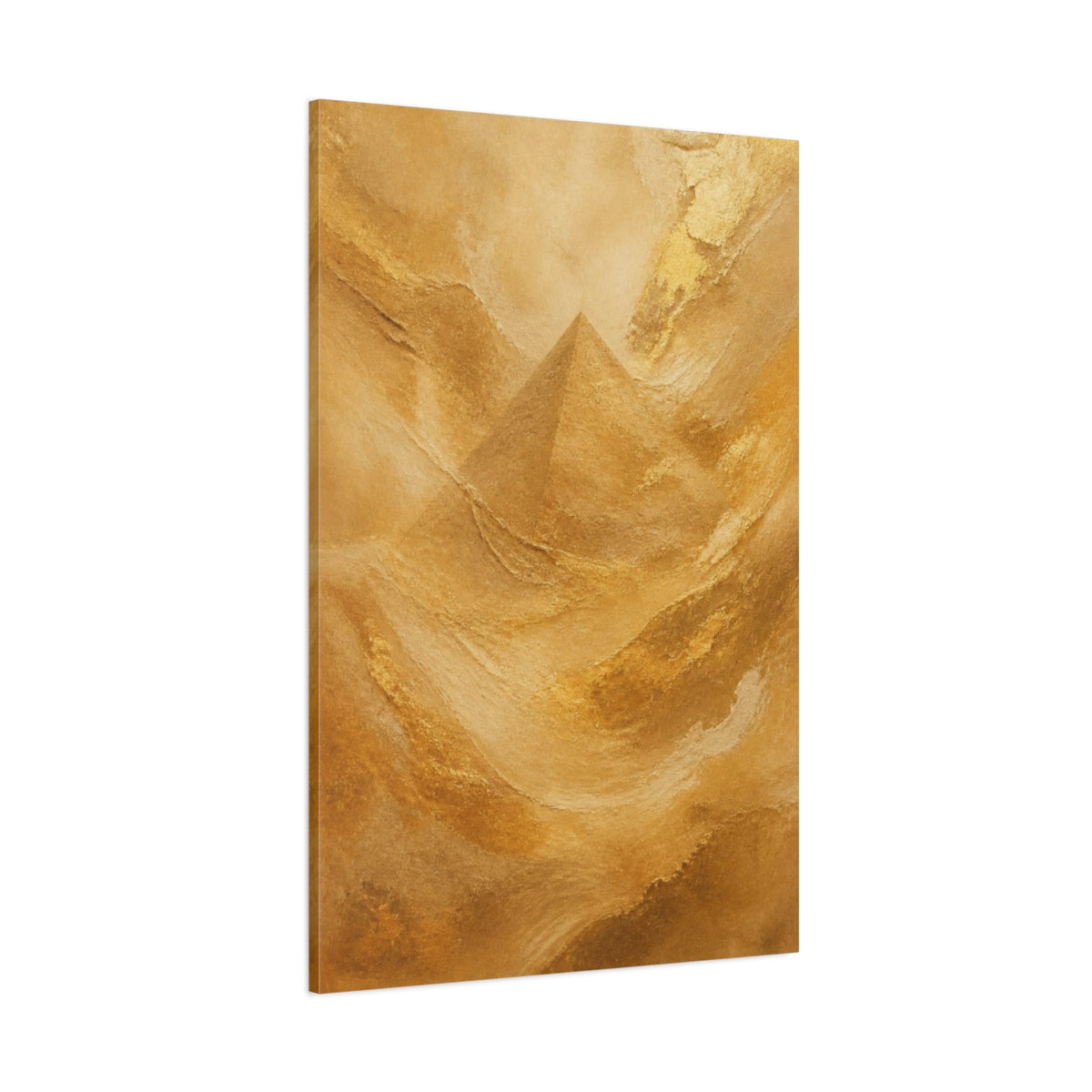 Side Mockup 1. Hidden Gold Pyramid shown as canvas print