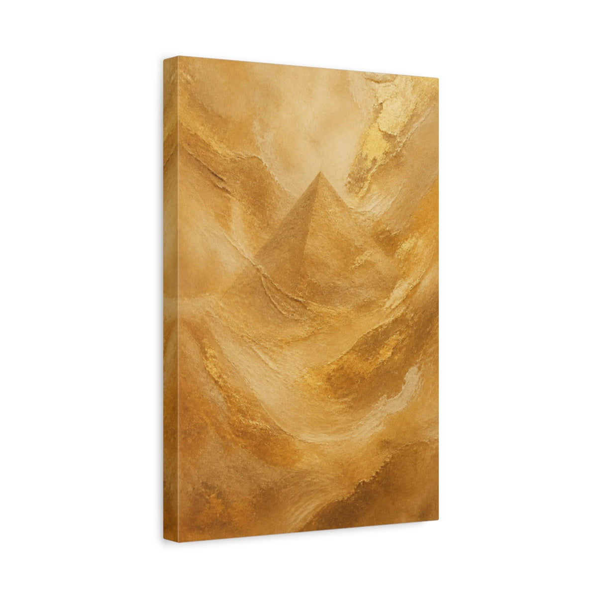 Side Mockup 4. Hidden Gold Pyramid shown as canvas print