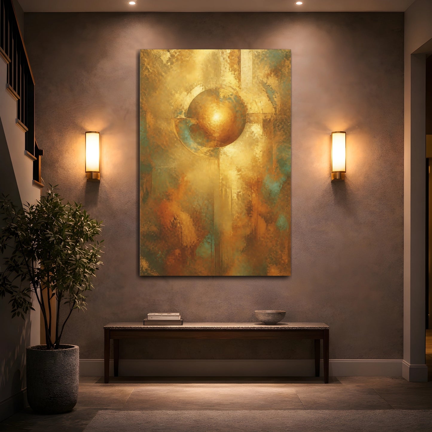 Mockup 2. Hidden Golden Orb shown as canvas print