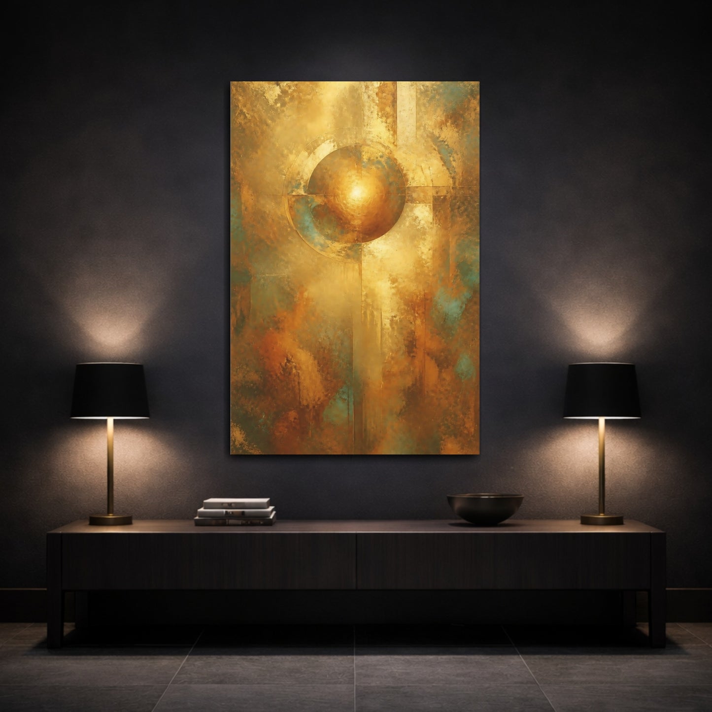 Mockup 3. Hidden Golden Orb shown as canvas print