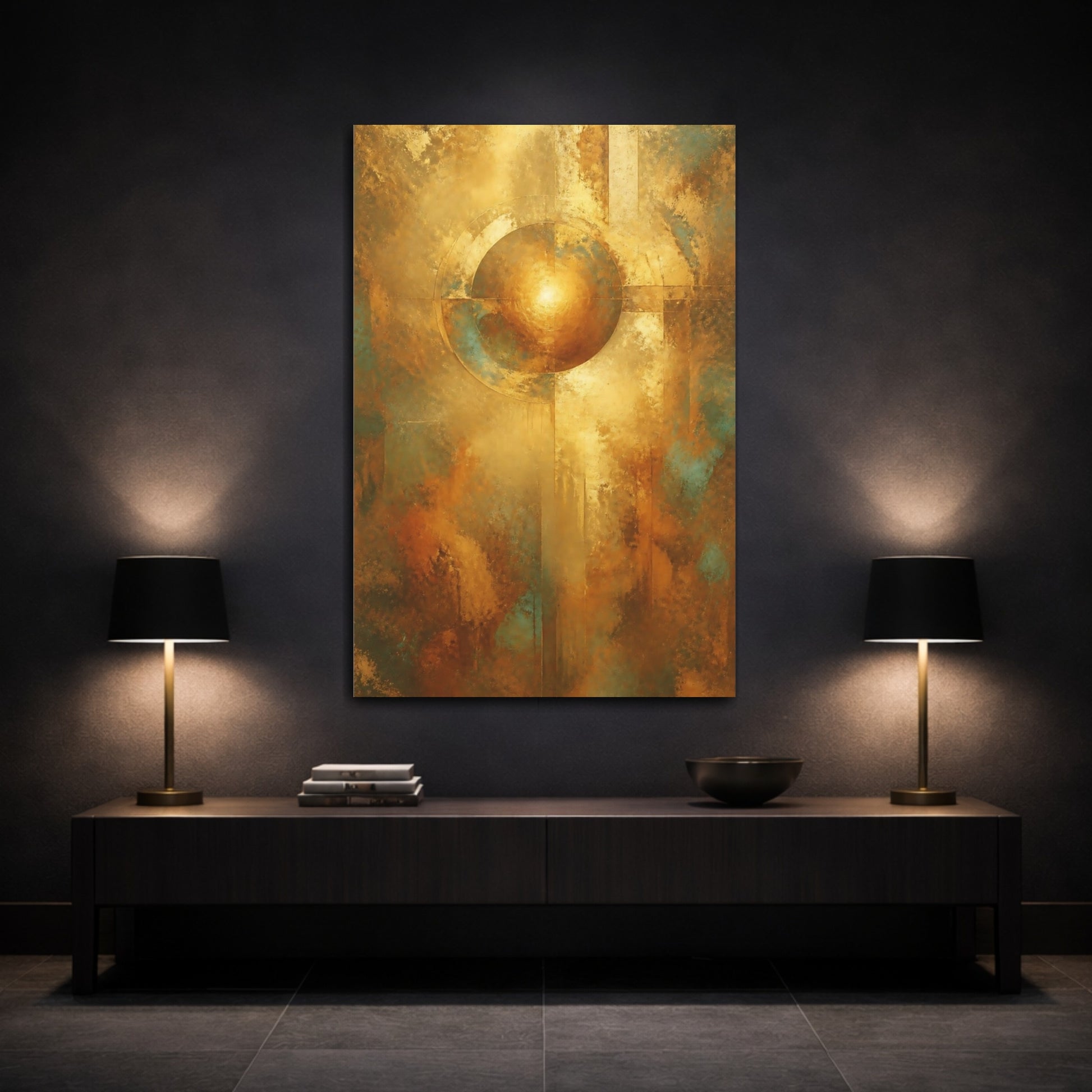 Mockup 3. Hidden Golden Orb shown as canvas print