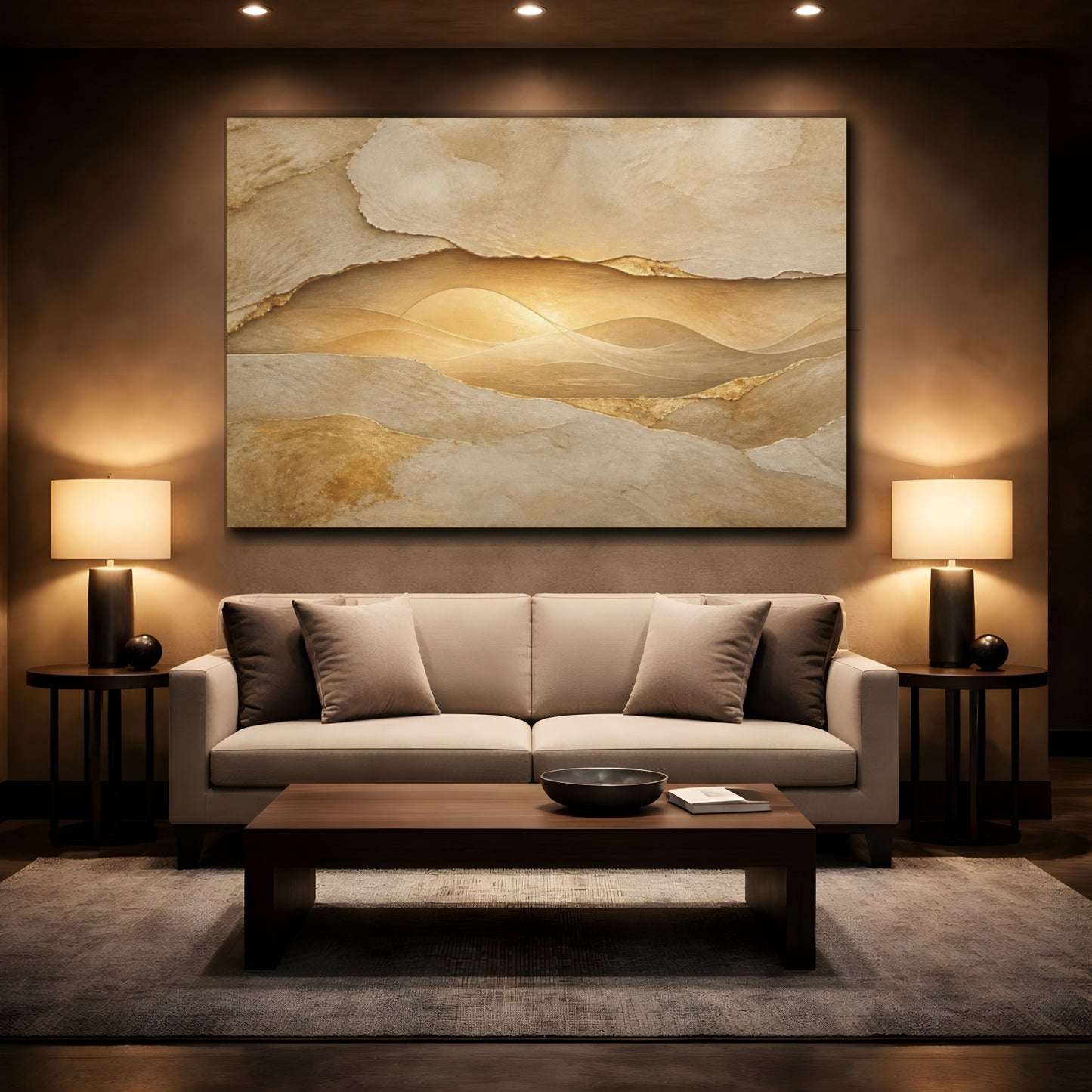Mockup 2. Hidden Inner Glow shown as canvas print