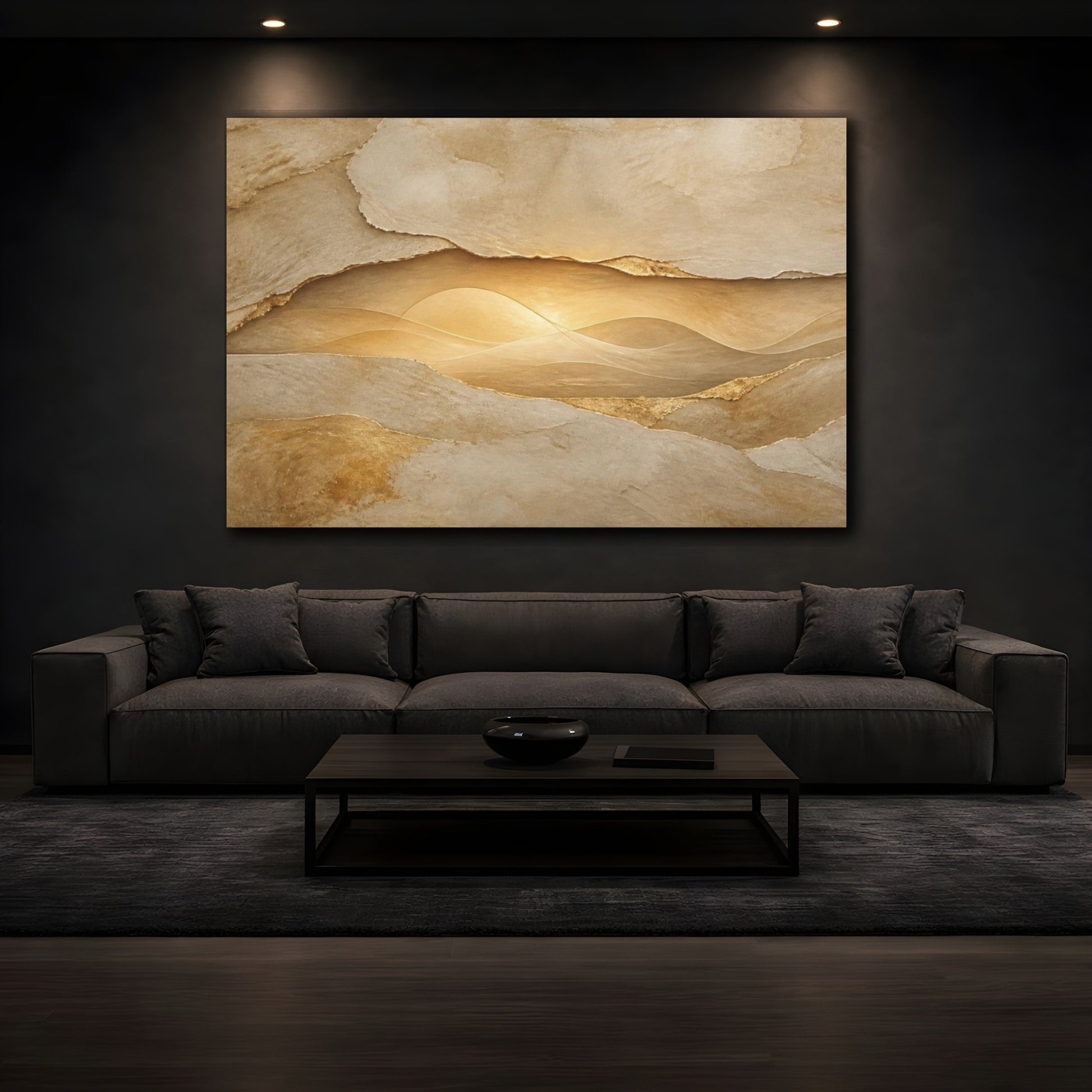 Mockup 3. Hidden Inner Glow shown as canvas print