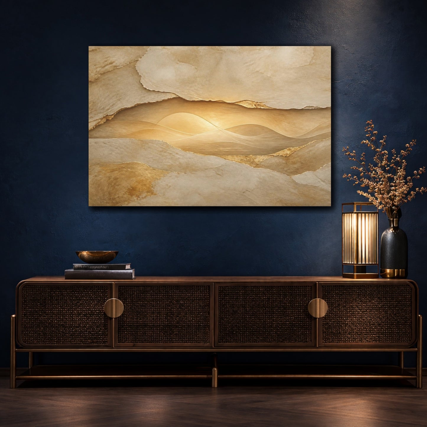 Mockup 4. Hidden Inner Glow shown as canvas print