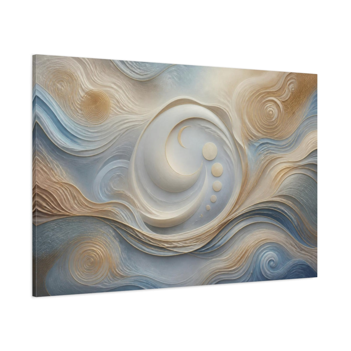 Side Mockup 1. Hidden Moon Path shown as canvas print