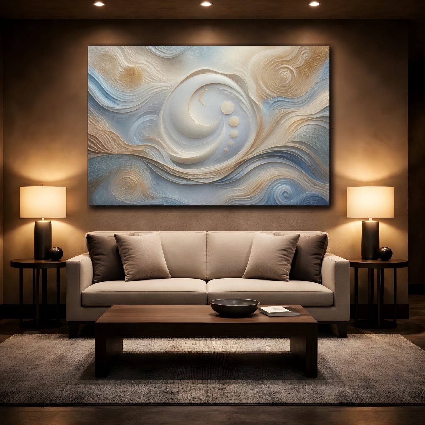 Mockup 2. Hidden Moon Path shown as canvas print