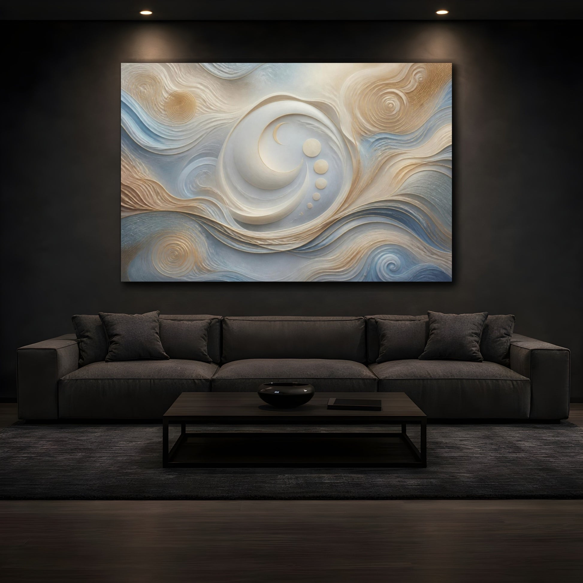 Mockup 3. Hidden Moon Path shown as canvas print